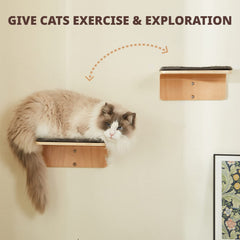 LIORCE 2-set cat wall steps right perch encouraging jumping and play.