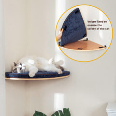 LIORCE wall-mounted cat bed installed in a cream-colored room
