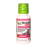 LIQUID-VET bottle-front demonstrates plain formula designed for sensitive skin support.