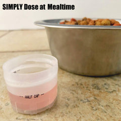 LIQUID-VET bottle-pour captures easy administration without mess.