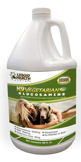 LIQUIDHEALTH K9 Vegetarian Glucosamine bottle ready for daily joint support.