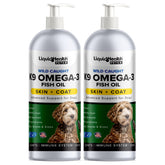 LIQUIDHEALTH K9 Omega 3 Fish Oil bottle pour supports heart health and easy dosing.