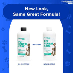 LIQUIDHEALTH Pet Dental Care Water Additive dog drinking supports plaque control.