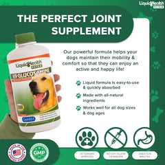 LIQUIDHEALTH K9 hyaluronic acid droplets indicate joint lubrication