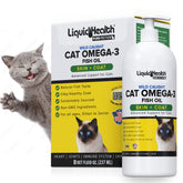 LIQUIDHEALTH Pets Wild Caught Omega 3 Fish Oil bottle boosts heart health and a shiny coat.