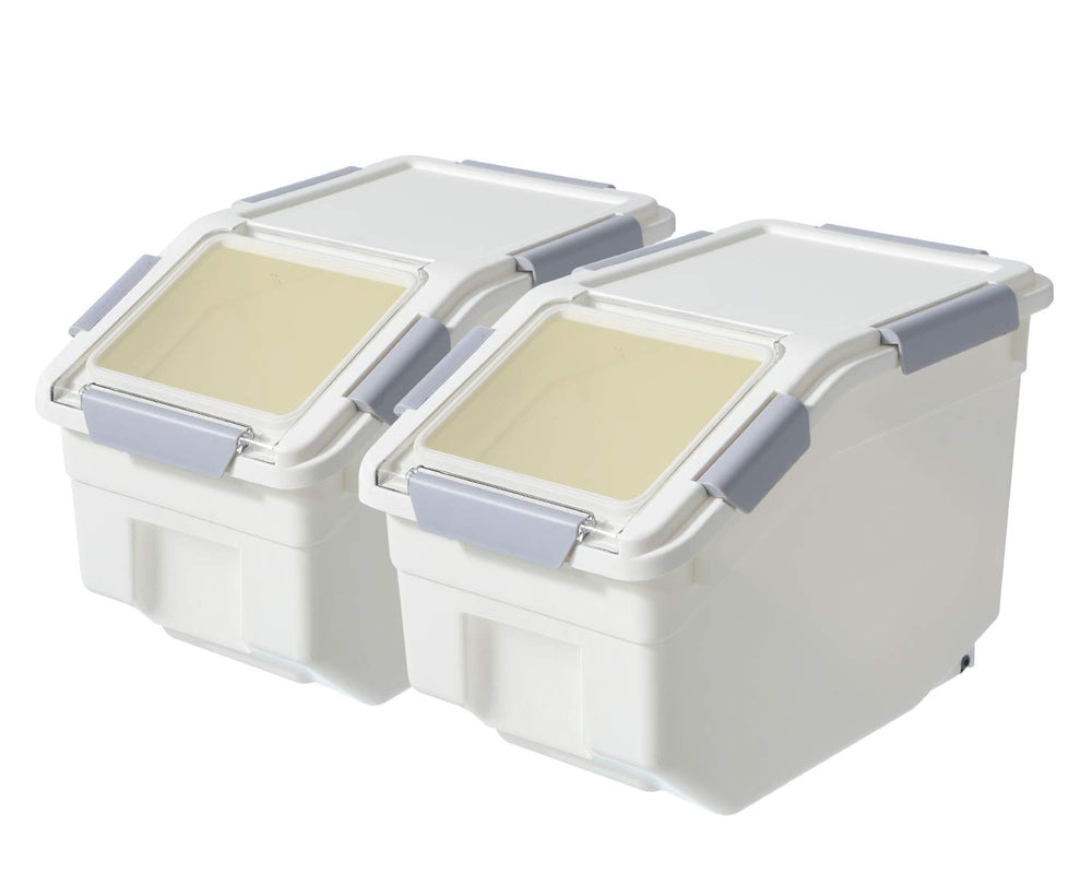 LISM dog food storage container with large opening door for easy scoop and quick access.
