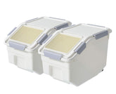 LISM dog food storage container with large opening door for easy scoop and quick access.