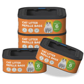 Lisyee Upgrade 42ft Jumbo Cat Litter Bags—full roll view for long-lasting supply.