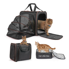 LitaiL cat travel carrier with extended compartment for comfy stretches on trips.