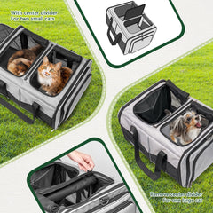 LitaiL cat travel carrier top openings provide easy access and ventilation.
