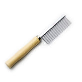 Litewoo wooden handle grooming comb ergonomic grip for dogs and cats