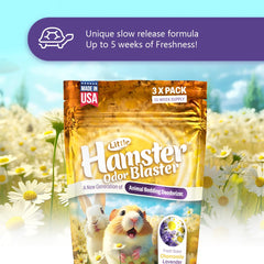 LITTLE SAVER Hamster Odor Blaster in-use image shows easy placement in bedding.
