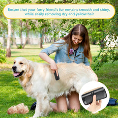 liucocotos deshedding brush side view highlights wide 4-inch head for efficient grooming