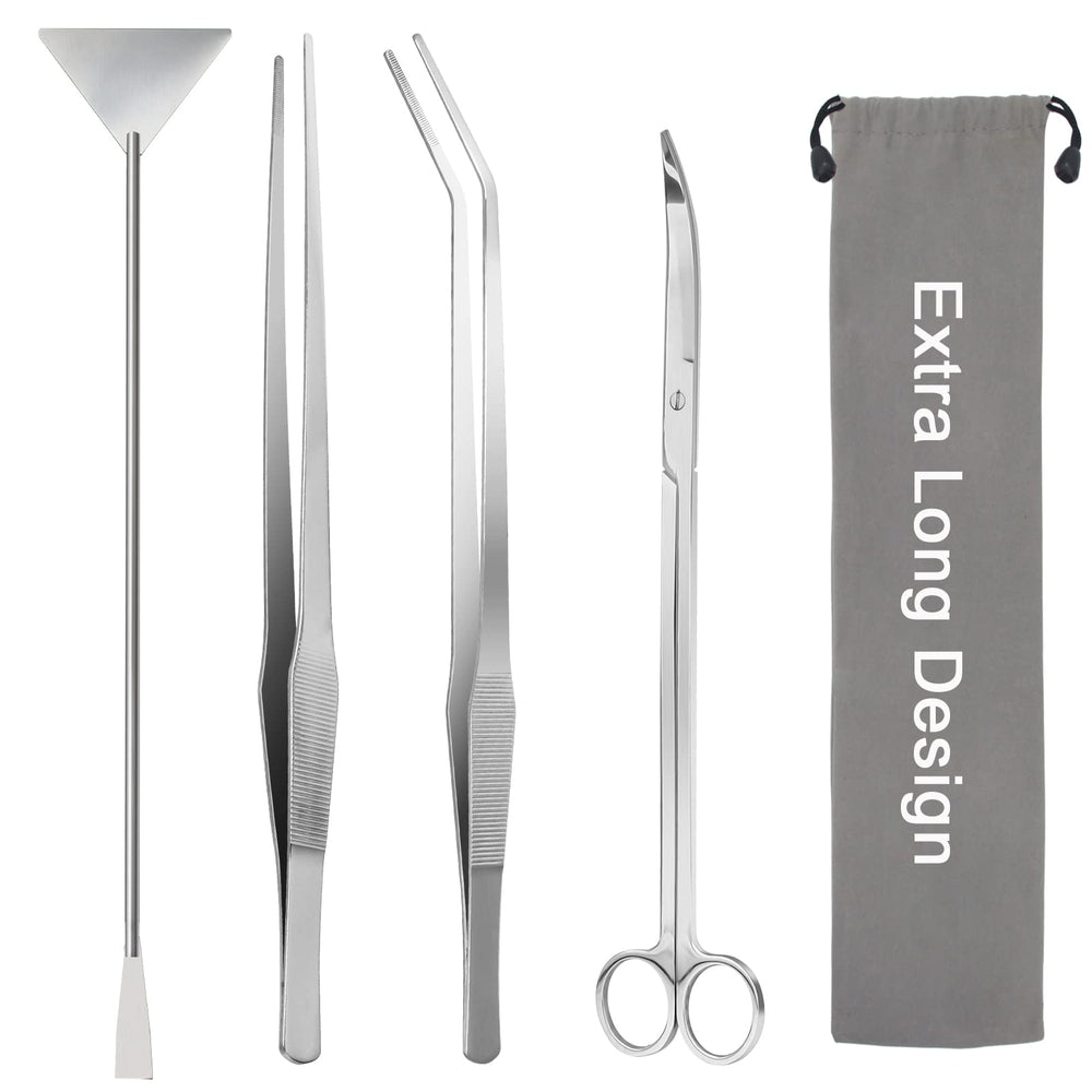Liveek aquarium aquascape tools kit assembled for precise maintenance.