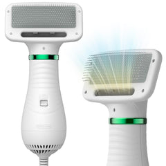 LIVEKEY 2-in-1 dog hair dryer in action for quick drying and brushing.