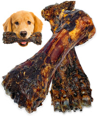 Lively Tails liver-coated bones pack closeup shows durable chew for large dogs.