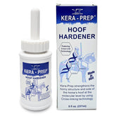 LivingstonTech Kera Prep Hoof Hardener application demonstrates molecular-level strengthening for durable hooves.