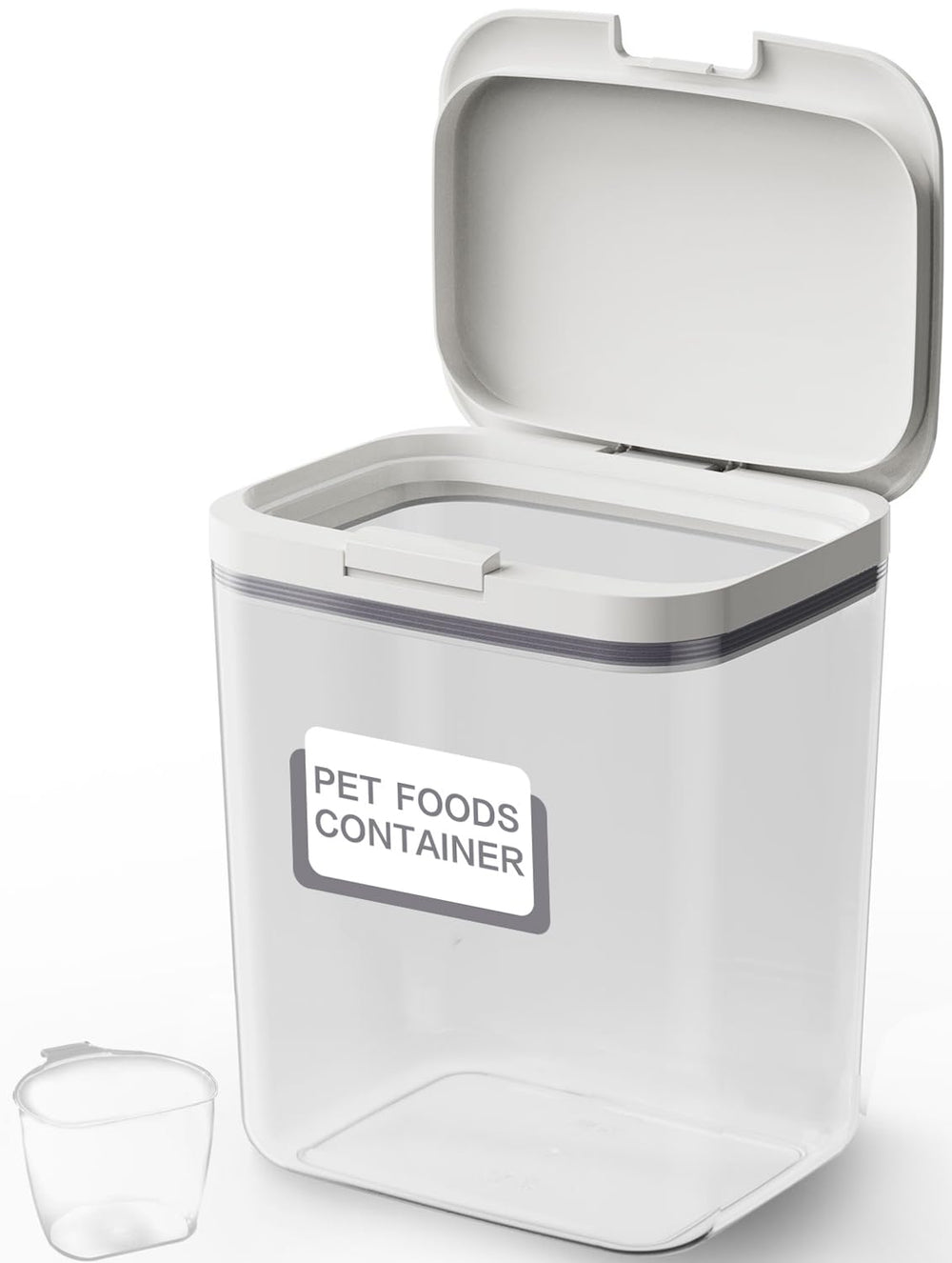 LivLab Mker dog food container with lids preserves freshness with an airtight seal.