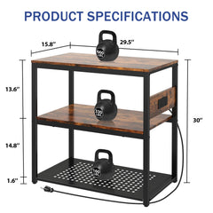 Livofloral brown stand top view highlights compact footprint ideal for small spaces