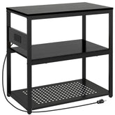 Livofloral front view of the fish tank stand with sturdy three-tier storage for equipment.