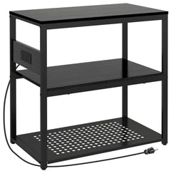 Livofloral front view of the fish tank stand with sturdy three-tier storage for equipment.