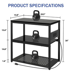 Livofloral side view highlights compact footprint and adjustable feet for level placement.