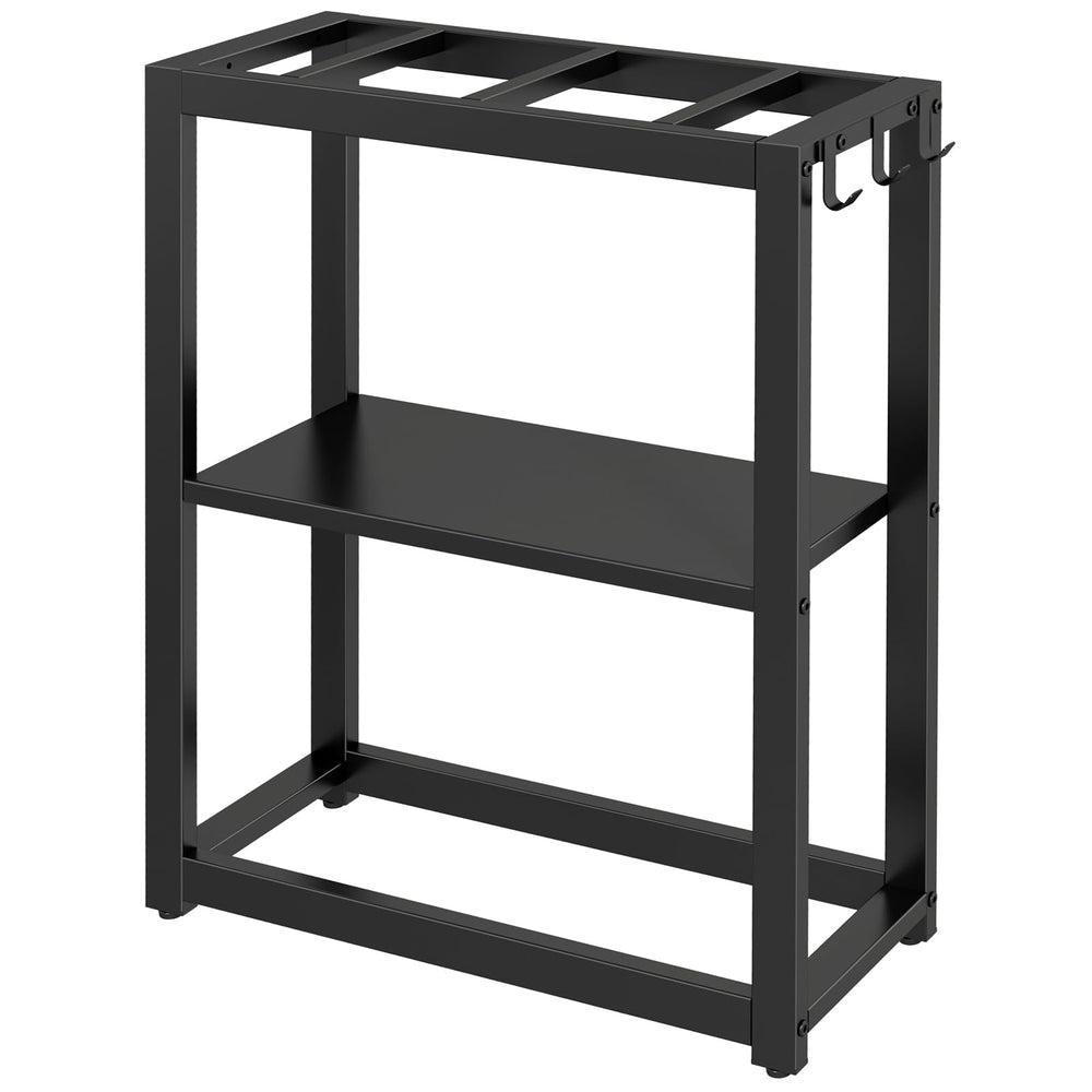 Livofloral tank stand front view showing sturdy steel frame that supports up to 330 lbs
