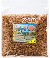 LIWII dried mealworms bag front—a natural, protein-rich treat for poultry and small pets