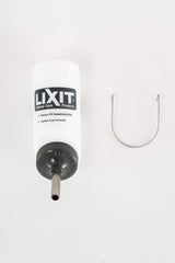 Lixit stainless steel tube closeup with smooth tip for pet safety