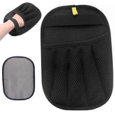 Lktvys pet hair removal glove on sofa captures fur quickly for clean furniture.