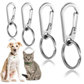 LLOUSSAK dog tag clips four sizes collection for versatile tag transfer.