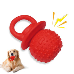 LLSPET latex chew toy pacifier design attracts dogs for interactive play and teething relief.