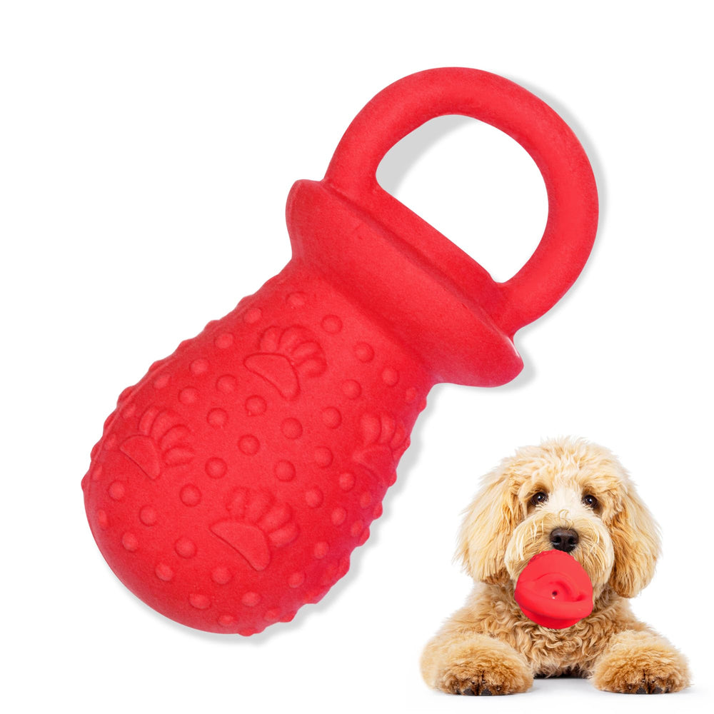 LLSPET pacifier dog toy squeaker head close-up for interactive play