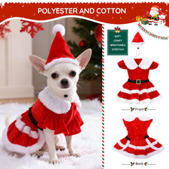 LLUAII dog Christmas dress open-front design facilitates easy wearing
