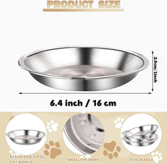 Lmisraely shallow wide design cat bowl close-up emphasizes whisker comfort.
