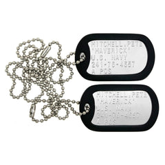 LMUWECNO stainless steel dog tags front view for reliable pet ID