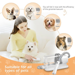LMVVC low-noise grooming vacuum keeps pets calm during sessions