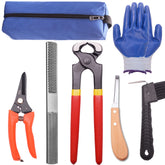 Loaged 8-inch farrier tool kit hoof nipper for clean, precise hoof trimming