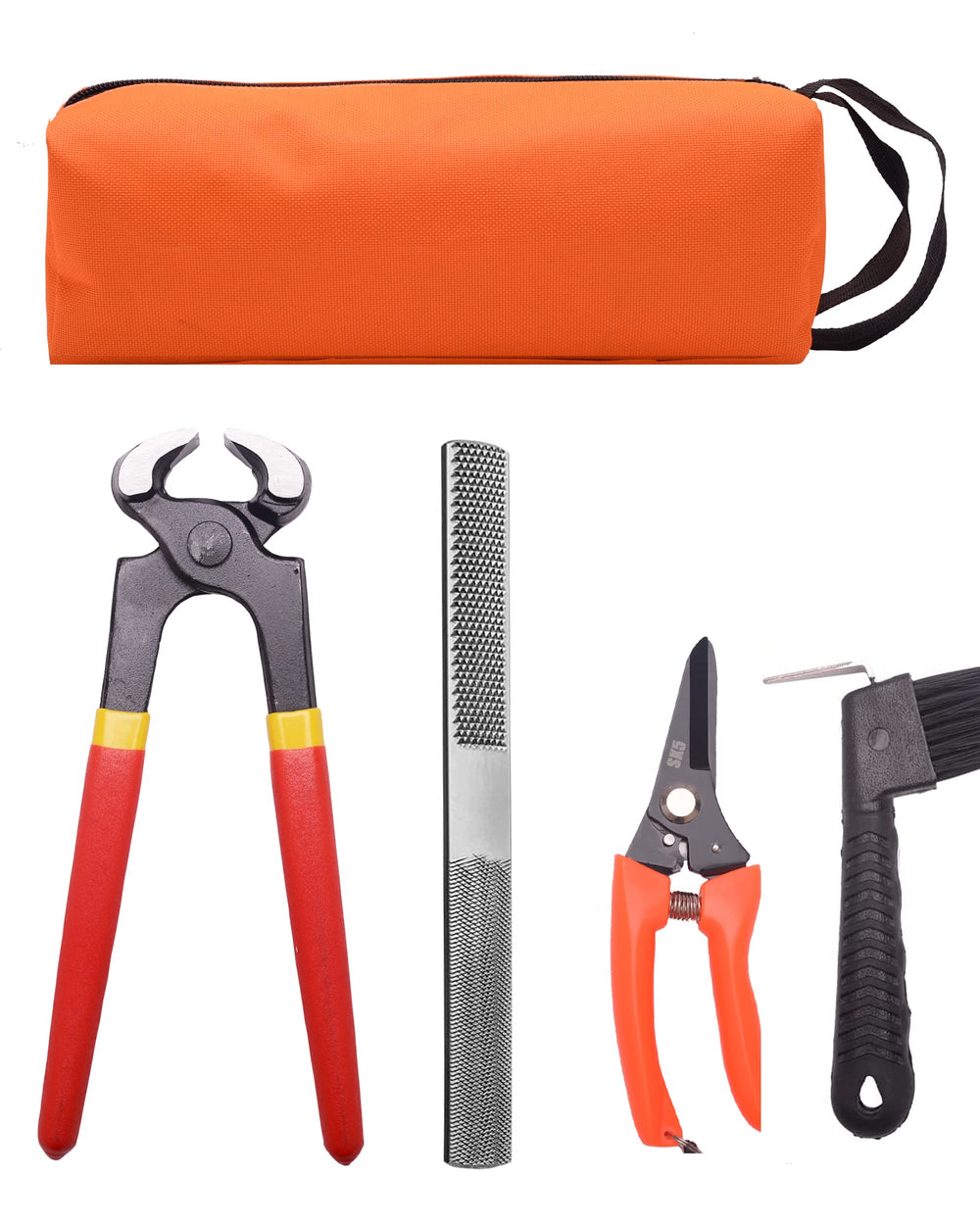 Loaged hoof nipper with ergonomic handle for precise trimming and reduced fatigue.