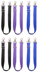 Loaged elastic leg straps pack demonstrates adjustable fit for secure horse blanket protection