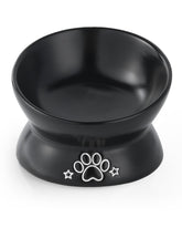 LoeJan elevated cat bowl with tilted design supporting comfortable eating and reduced neck strain
