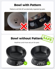 LoeJan lead-free ceramic cat dish promotes safe, odorless dining