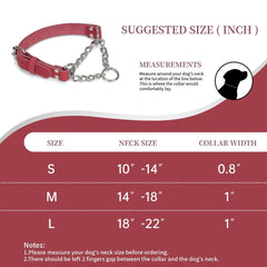 LOIIHEII dog collar adjustable loop red closeup for safe leash training