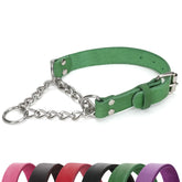 LOIIHEII martingale collar leather close-up—durable leather for calm walks