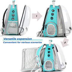 LOLLIMEOW expandable back panel extended reveals extra space for movement