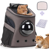 LOLLIMEOW large pet carrier backpack bubble window grey offers clear visibility and comfort