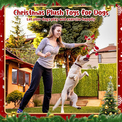 Loncoldy Christmas Reindeer Dog Toy stitching detail shows reinforced seams for lasting wear