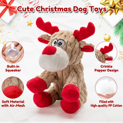 loncoldy dog christmas reindeer toy squeaker enhances interactive fetch and amusement