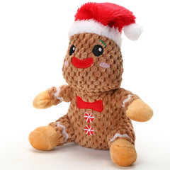 loncoldy gingerbread-man toy squeaky plush for engaging holiday play