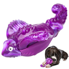 Loncoldy tough dog toy bacon aroma close-up for engaging chewers.